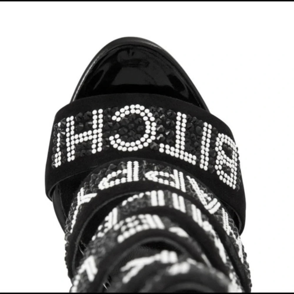 Philipp Plein ‘High Heel Zebra’ Crystal Strap Sandals • Rare 2016 Collection - Picture 7 of 12